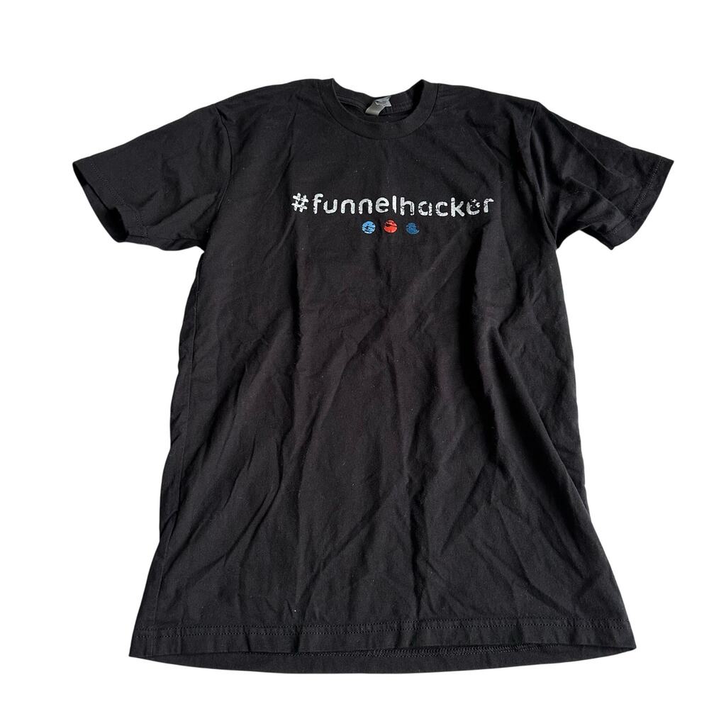 Next Level Apparel Black Funnel Hacked Logo T-Shirt